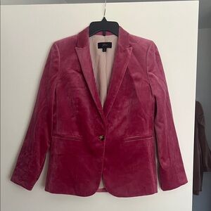 J. Crew Fuchsia Velvet Blazer